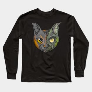 Cute Zombie Cat Long Sleeve T-Shirt